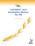 LISTSERV 16.0 Installation Manual for VM - L-Soft