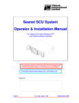 Seanet SCU System Operator & Installation Manual