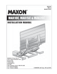 INSTALLATION MANUAL - MAXON Lift Corp. UK Limited