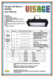 Visage LED Block 1 VIS062 User Manual