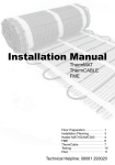 Installation Manual - Underfloor Heating Systems, Electric