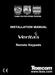 INSTALLATION MANUAL Remote Keypads