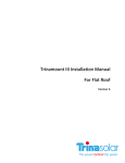 Trinamount III Installation Manual For Flat Roof