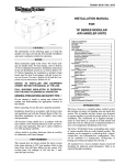 INSTALLATION MANUAL FOR 'M' SERIES