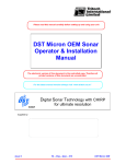 DST Micron OEM Sonar Operator & Installation Manual