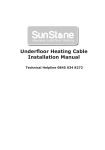 Underfloor Heating Cable Installation Manual