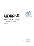 Sensor3 Rack (SR3 and HSR3 Series) Installation Manual