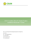 CSUN Crystalline Silicon PV Module Products Installation Manual
