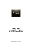 PRO XR USER MANUAL