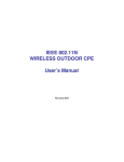 IEEE 802.11N WIRELESS OUTDOOR CPE User's Manual