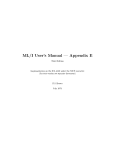 ML/I User's Manual " Appendix 3 Third Edition Implementation on