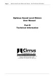 Optimus Sound Level Meter User Manual