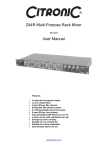 Z44R Multi-Purpose Rack Mixer User Manual