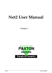 Net2 User Manual - Specialised Security Systems