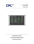 Refrigeration Annuciator Compressor Pak Monitoring System User