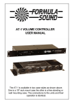 AT-1 VOLUME CONTROLLER USER MANUAL