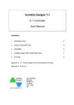Cumbria Designs T-1 C-1 Controller User Manual