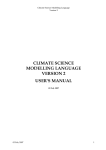climate science modelling language version 2 user's manual