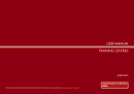 USER MANUAL USER MANUAL TRAINING CENTRES