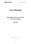 User Manual Single Phase Electronic Meter For Active Energy