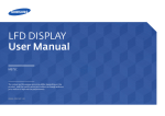 LFD DISPLAY User Manual