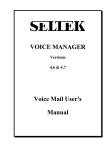 VOICE MANAGER Voice Mail User's Manual