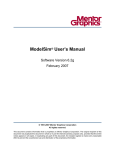 ModelSim User's Manual - Electronics and Computer Science