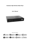 Standalone High Definition Media Player User's Manual