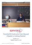 Chapter 1: Getting Started TurnitinUK Instructor User Manual