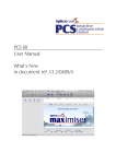 PCS 60 User Manual What's New in document ref: V3.2/0409/4
