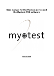 User manual for the Myotest device and the Myotest