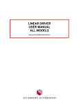 LINEAR DRIVER USER MANUAL ALL MODELS