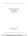 Sonifier® Cell Disruptor Model SLPe User's Manual