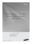 Wireless Audio - Soundbar (Active Speaker System) user manual