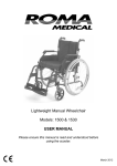 Lightweight Manual Wheelchair Models: 1500 & 1530 USER MANUAL