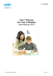 Year 1 Phonics (inc Year 2 Retakes) User Manual 2013