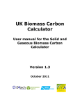 User Manual for the Solid and Gaseous Biomass Carbon