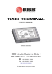 T200 Terminal User's Manual - EBS Ink