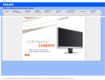 Philips LCD Monitor Electronic User's Manual