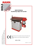 USER MANUAL Oscillating edge belt sander KOS 2740