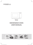 MICROWAVE OVEN USER MANUAL