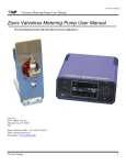 Zaxis Valveless Metering Pump User Manual