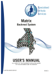 USER'S MANUAL Matrix - Specialised Orthotic Services