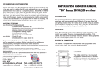 INSTALLATION AND USER MANUAL ”BB” Range 2010 (LED version)