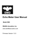 Echo Meter User Manual - Wildlife & Countryside Services