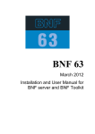 BNF 56 Installation and User Manual