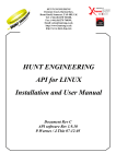 HUNT ENGINEERING API for LINUX Installation and User Manual