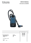SERVICE MANUAL VACUUM CLEANERS