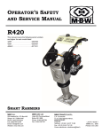 OPERATOR'S SAFETY AND SERVICE MANUAL