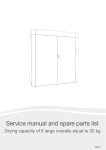 Service manual and spare parts list